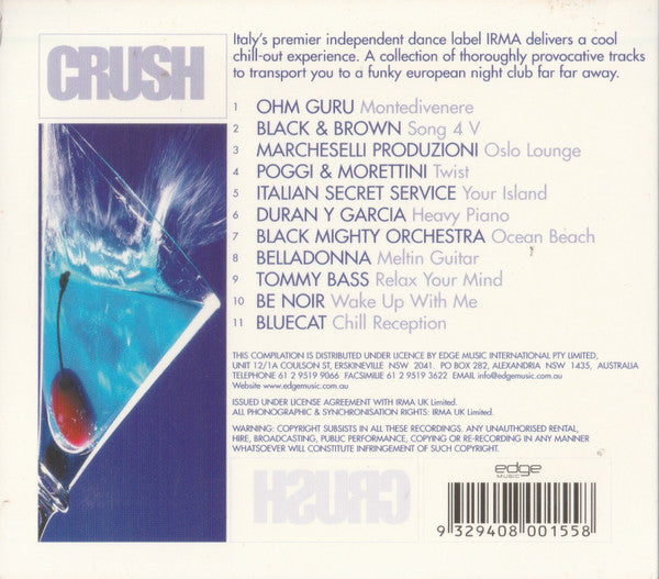 Various : Crush - A Thirst Quenching Taste Of Chill (CD, Comp)