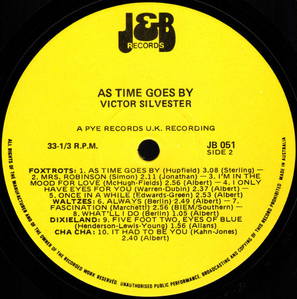 Victor Silvester : As Time Goes By With Victor Silvester (20 Golden Greats) (LP, Album)