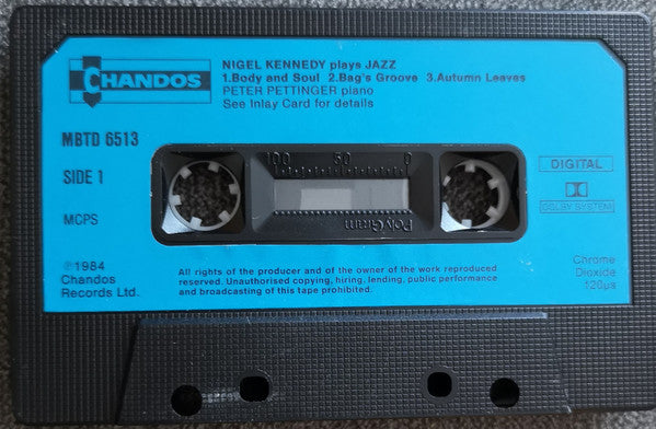 Nigel Kennedy : Plays Jazz (Cass, Dol)