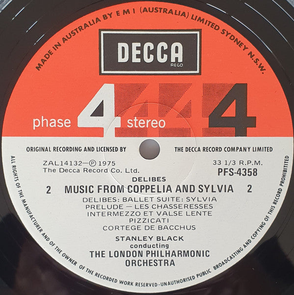 Léo Delibes - London Philharmonic Orchestra, Stanley Black : Coppélia • Sylvia (Ballet Suites) (LP)