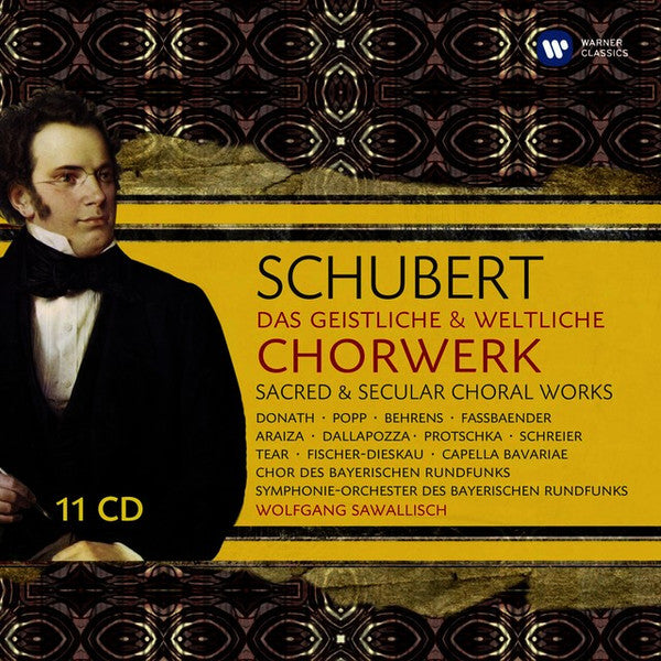 Franz Schubert, Helen Donath, Lucia Popp, Hildegard Behrens, Brigitte Fassbaender, Francisco Araiza, Adolf Dallapozza, Josef Protschka, Peter Schreier, Robert Tear, Dietrich Fischer-Dieskau, Capella Bavariae, Chor Des Bayerischen Rundfunks, Symphonie-Orch : Das Geistliche & Weltliche Chorwerk = Sacred & Secular Choral Works (11xCD, Comp, RM + Box, RE)