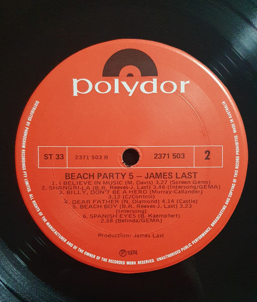 James Last Company : Beachparty 5 (LP, Album)