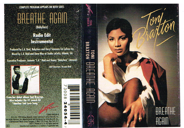 Toni Braxton : Breathe Again (Cass, Single)