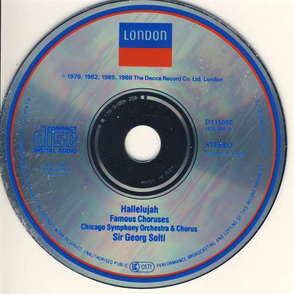 Handel*, Bach*, Haydn*, Brahms*, Verdi*, Chicago Symphony Orchestra & Chorus*, Sir Georg Solti* : Hallelujah - Famous Choruses (CD, Comp, Club, BMG)
