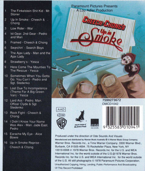 Cheech y Chong* : Cheech y Chong's Up In Smoke (CD, Album, RE)