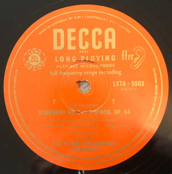 Tchaikovsky*, Krips* ∙ Vienna Philharmonic* : Symphony No. 5 (LP, Mono)