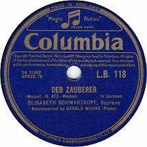 Elisabeth Schwarzkopf : Da Unten Im Tale / Der Zauberer (Shellac, 10")
