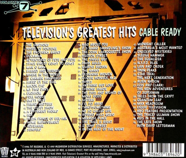 Various : Television's Greatest Hits Volume 7 - Cable Ready (Special Australian Edition) (CD, Comp)