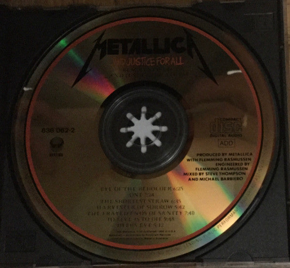 Metallica : ...And Justice For All (CD, Album, RE, Gol)