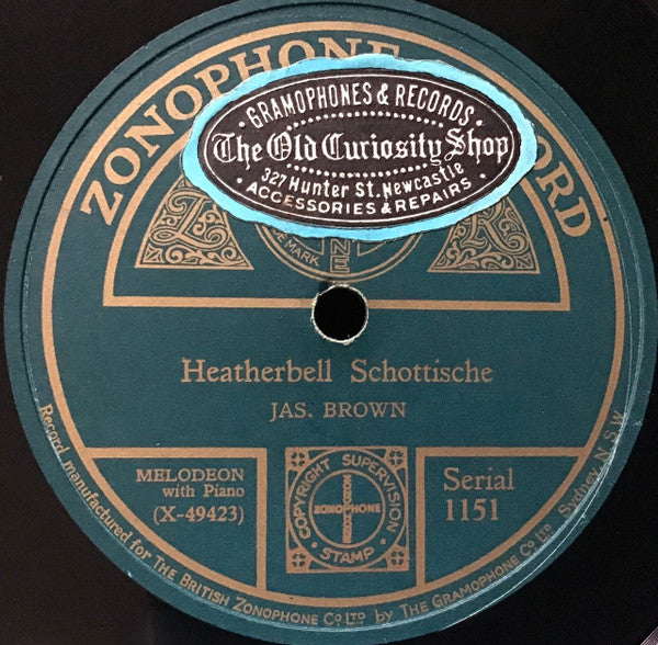 Jas. Brown* : Weary Willie / Heatherbell Schottische (Shellac, 10", RP)