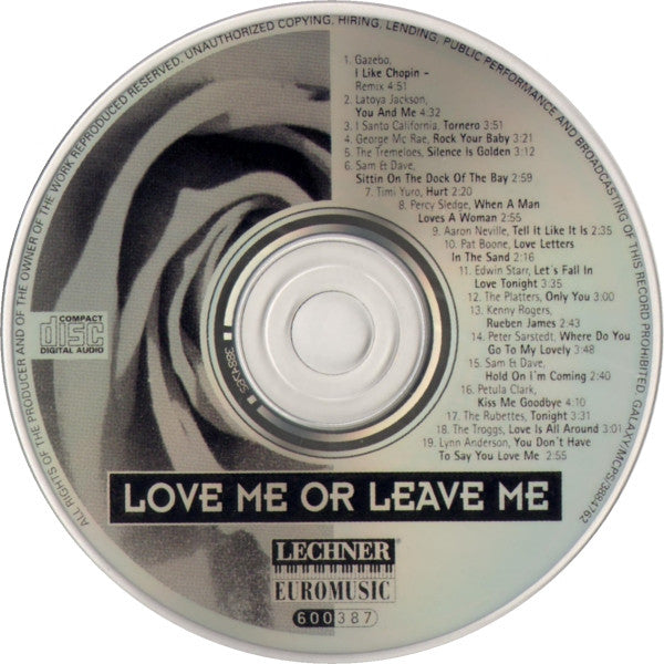 Unknown Artist : Love Me Or Leave Me (CD, Comp)