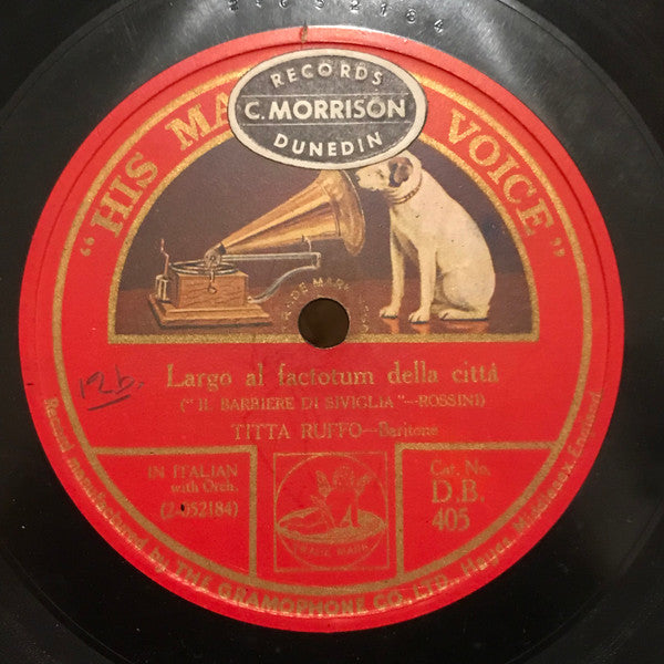 Titta Ruffo : Dio Possente Dio D'Amor / Largo Al Factotum Della Citta (Shellac, 12")