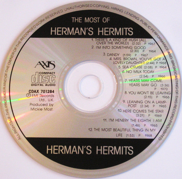 Herman's Hermits : The Most Of Herman's Hermits (CD, Comp)