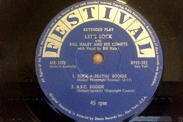 Bill Haley And His Comets : Let's Rock (7", EP)