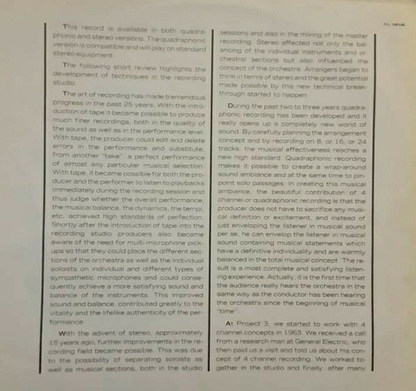 Enoch Light And The Light Brigade : Future Sound Shock (LP, Album, Quad)