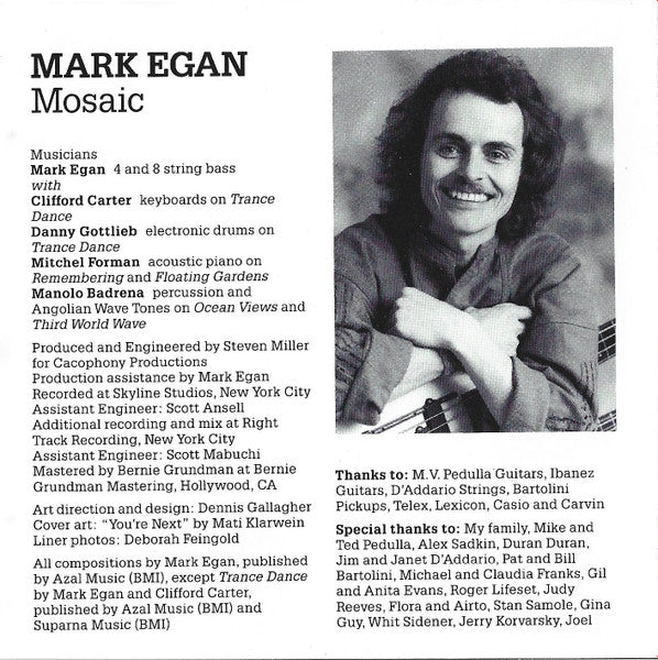 Mark Egan : Mosaic (CD, Album)