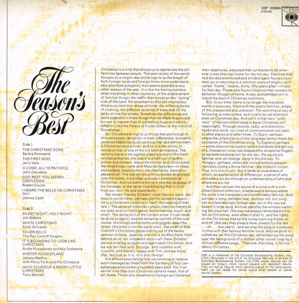 Various : The Season's Best (LP, Album, Comp)