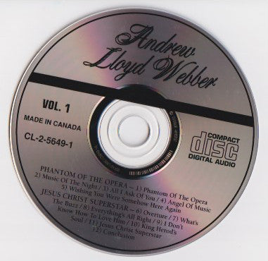Unknown Artist : The Music of Andrew Lloyd Webber - Vol 1 (CD-ROM)