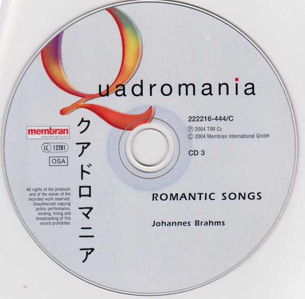 Gustav Mahler, Johannes Brahms, Richard Strauss : Romantic Songs (4xCD, Comp, Mono + Box)