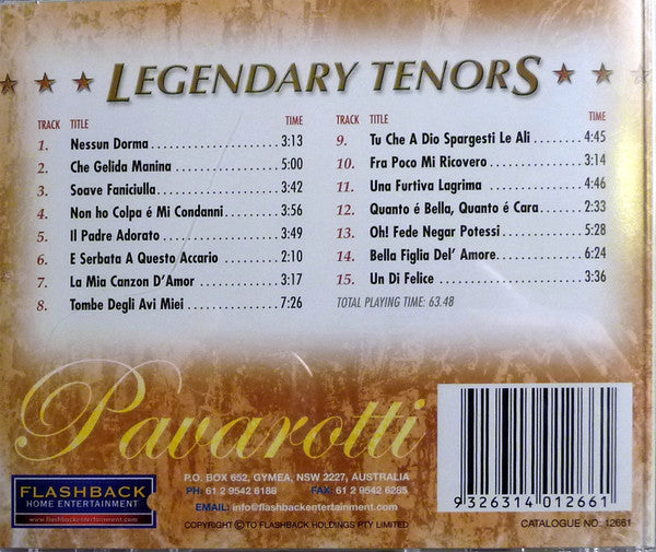 Luciano Pavarotti : Legendary Tenors - Essential Gold (Disc One) (CD, Comp)