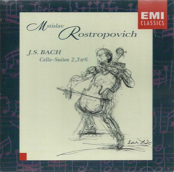 Mstislav Rostropovich - Johann Sebastian Bach : Cello-Suiten (2xCD, Album, Swi + Box)