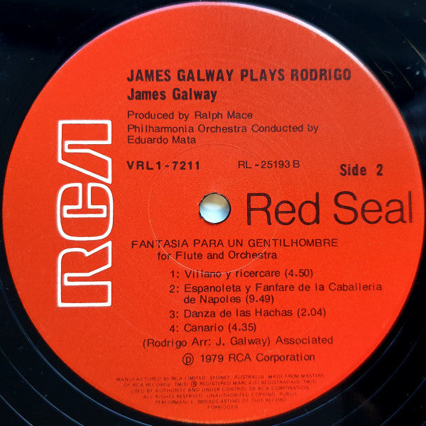 James Galway : James Galway Plays Rodrigo (LP)