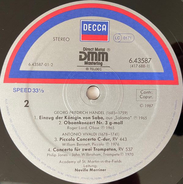 The Richard Hickox Orchestra, The Academy Of St. Martin-in-the-Fields : Baroque Weekend (LP, Comp)