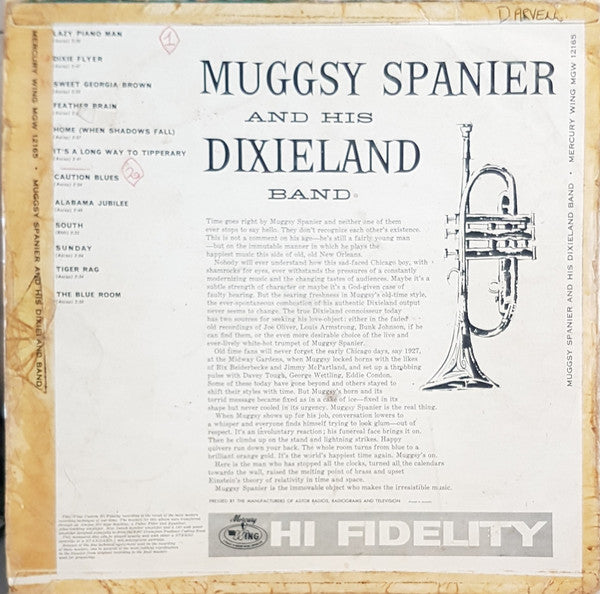 Muggsy Spanier And His Dixieland Band : Muggsy Spanier And His Dixieland Band (LP, Album, Mono)