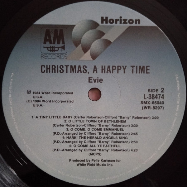 Evie (2) : Christmas. A Happy Time (LP, Album)