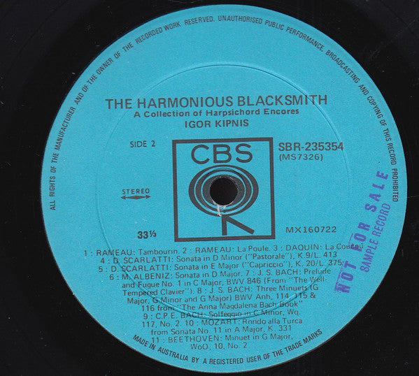 Igor Kipnis : The Harmonious Blacksmith (LP)