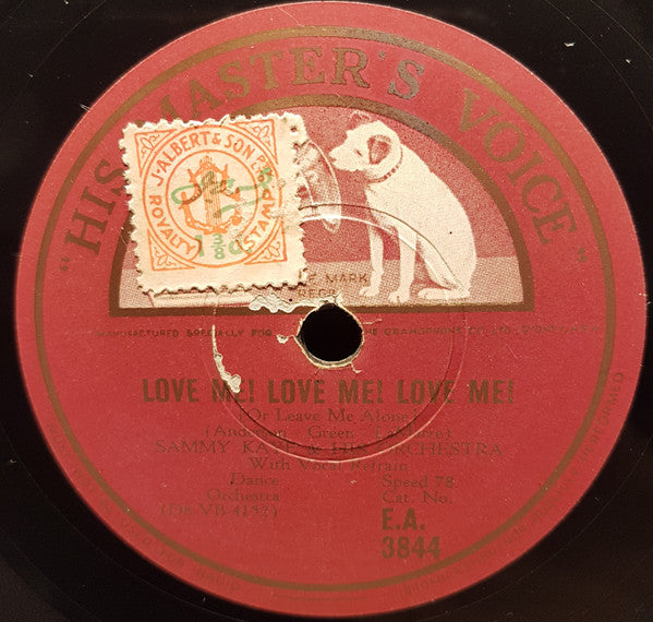 Vaughn Monroe And His Orchestra / Sammy Kaye And His Orchestra : Red Roses For A Blue Lady / Love Me! Love Me! Love Me! (Shellac, 10")