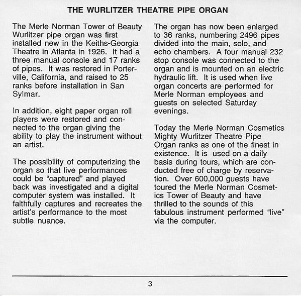 Tom Hazleton : Pipes Of Hollywood Tom Hazleton On The Mighty Wurlitzer Theatre Organ (CD, Album)