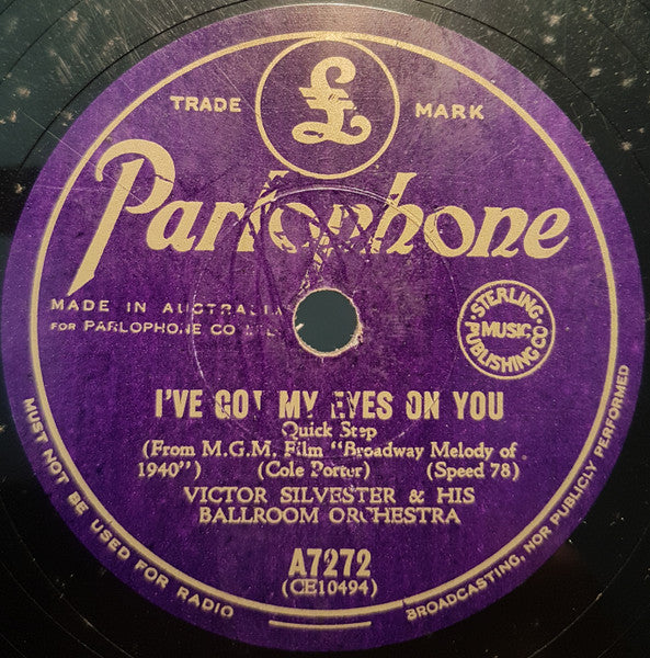 Victor Silvester And His Ballroom Orchestra : Begin The Beguine / I've Got My Eyes On You (Shellac, 10")