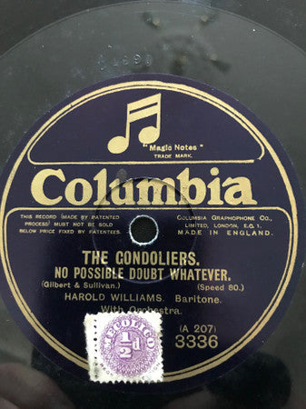 Eric Courtland / Harold Williams (3) : Take A Pair Of Sparkling Eyes / No Possible Doubt Whatever (Shellac, 10", 80 RPM)