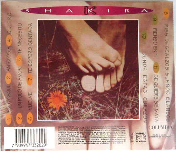 Shakira : Pies Descalzos (CD, Album)