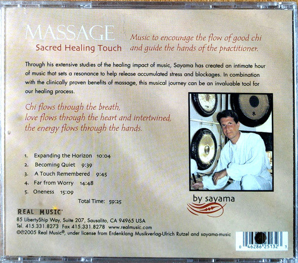 Sayama : Massage. Sacred Healing Touch By Sayama (CD, Album)
