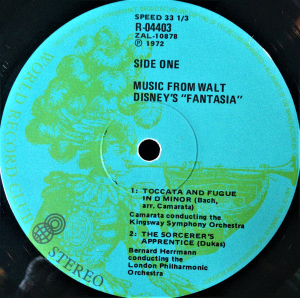 Stokowski* * Camarata* * Herrmann* * Black* : Music From Walt Disney's Fantasia (LP, Comp, Club, RE)