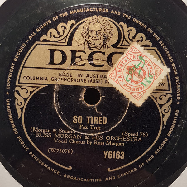 Carmen Cavallaro And His Orchestra, Russ Morgan And His Orchestra : Portrait Of Jennie / So Tired (Shellac, 10")