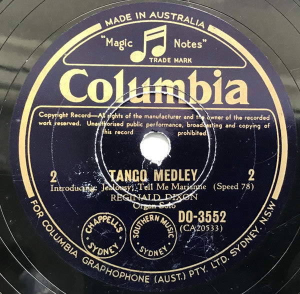 Reginald Dixon : Tango Medley (Shellac, 10")