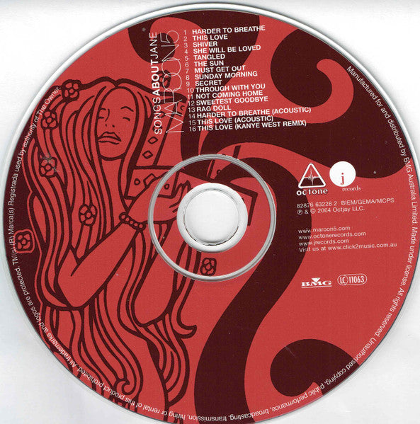 Maroon 5 : Songs About Jane (CD, Album)