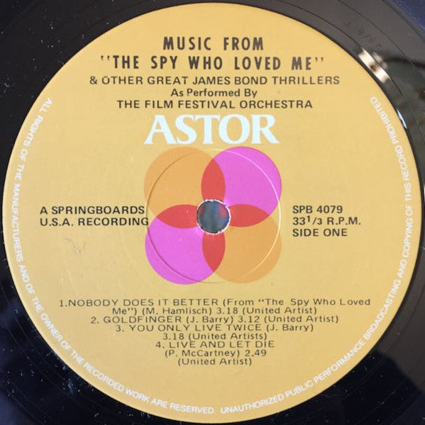 The Film Festival Orchestra : Music From The Spy Who Loved Me & Other Great James Bond Thrillers (LP)