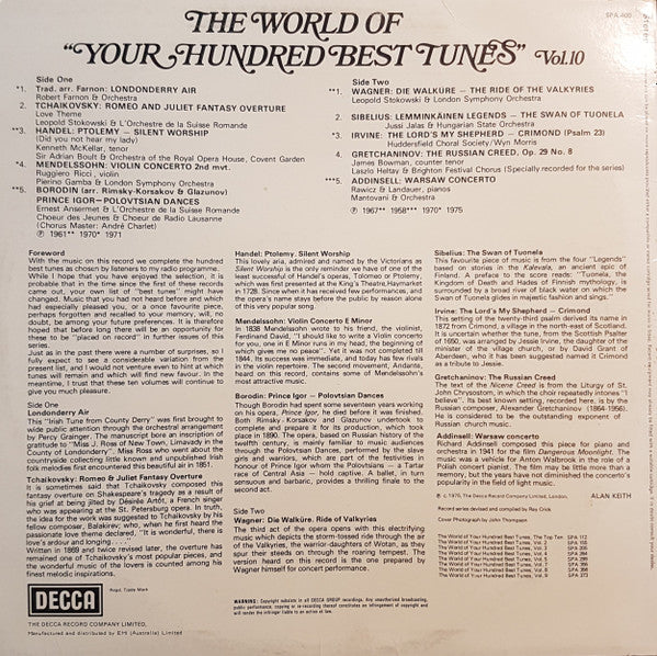Various : The World Of Your Hundred Best Tunes Vol. 10 (LP, Comp)