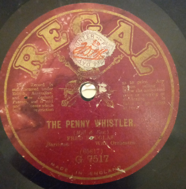 Fred Douglas / William Thomas (3) : The Penny Whistler / The Song Of The Thrush (Shellac, 10")