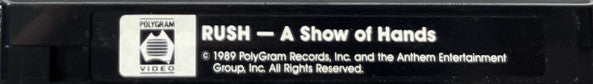Rush : A Show Of Hands (VHS, PAL)