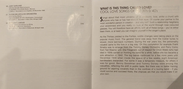 Various : What Is This Thing Called Love? (CD, Comp, Mono)