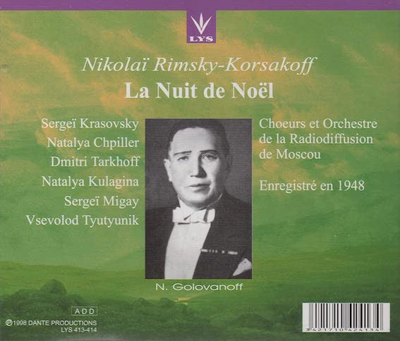 Nikolai Rimsky-Korsakoff*, Nikolai Golovanoff*, Choir* Et Orchestre De La Radio De Moscou* : La Nuit De Noël (2xCD, RM)