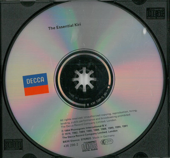 Kiri Te Kanawa : The Essential Kiri - 15 Of Her Greatest Recordings (CD, Comp)