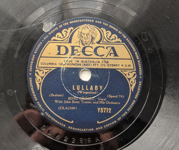 Bing Crosby : Marcheta / Lullaby (Shellac, 10", RP)