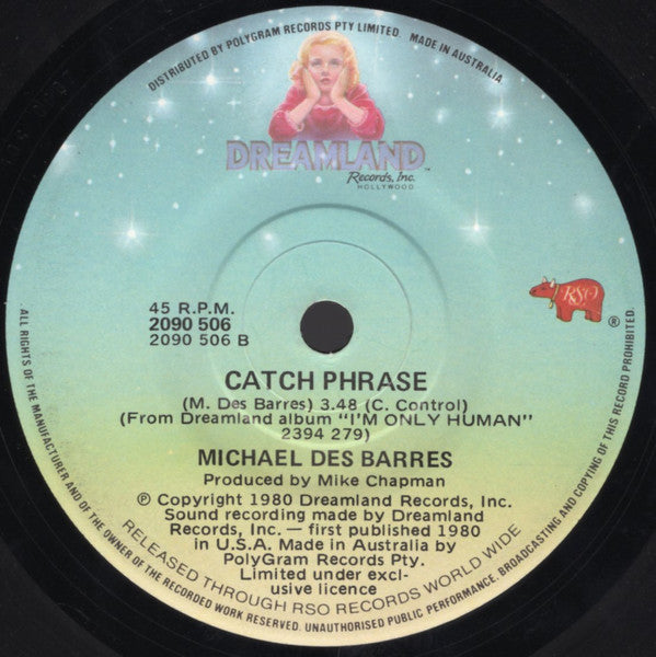 Michael Des Barres : I'm Only Human (7", Single)