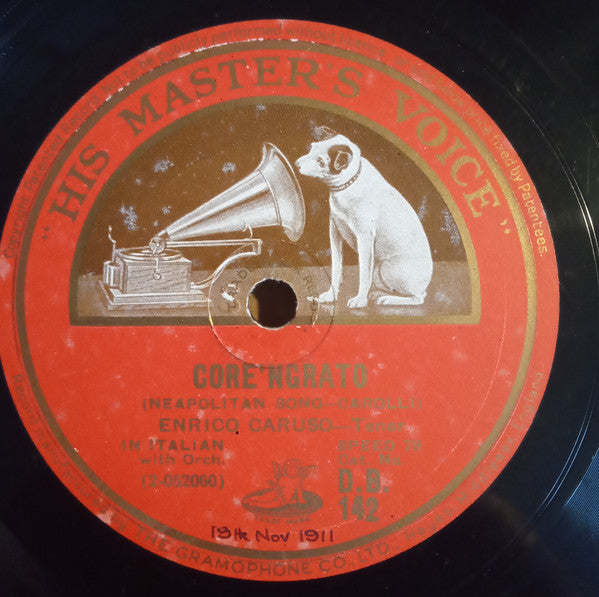 Enrico Caruso : Santa Lucia / Core 'Ngrato (Shellac, 12", RP)